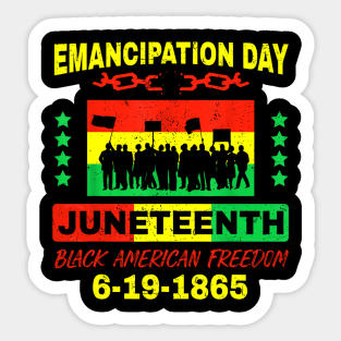 Juneteenth Black History Celebrating Black Freedom 1865 Sticker